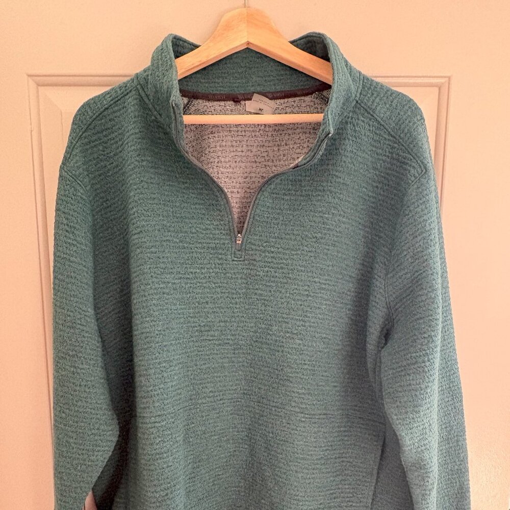 VRST Men's Recharge Lunar Fleece 1/4 Zip, Green Dusk Heather, XL, USED